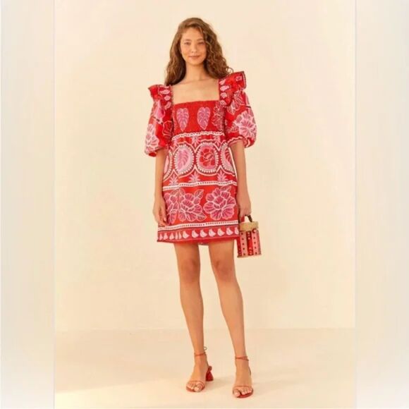 FARM Rio Dresses & Skirts - Farm Rio Summer Sunrise Mini Dress; so pretty NWOT size medium